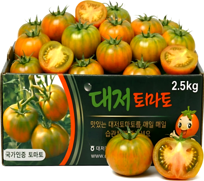 [타임특가] GAP인증 탱글탱글 고당도 대저토마토, 1개, 2.5kg (M)