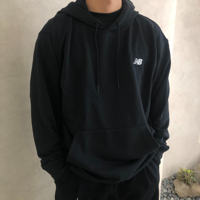 [국내정품] 뉴발란스 후드티 스몰로고 기본 스탠다드 핏 NBH221 커플 룩 남여공용