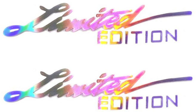 발통마켓 리미티드에디션 스티커 튜닝 스티커 차량 데칼 오토바이 헬멧 스티커, 2개, 카멜레온(반사)