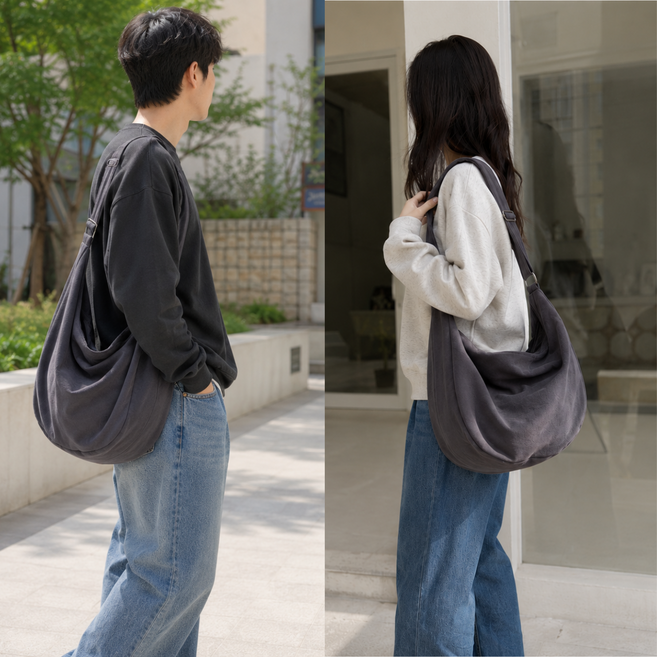 크로스백 숄더백 데일리 가방 남녀공용 학생가방 캐주얼 메신저백 가벼운 캔버스 가방