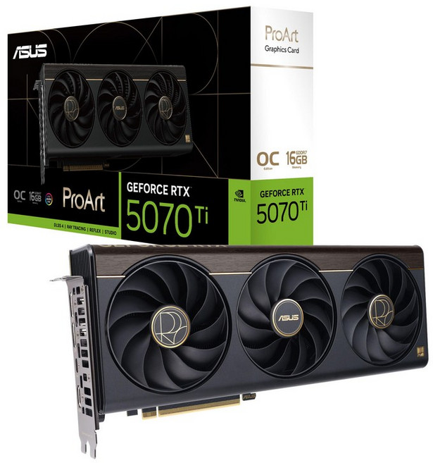 ASUS ProArt GeForce 5070 Ti OC 16GB GDDR7 2.5 RTX™ 에디션 비디오 카드 컴팩트한 슬롯, 상세페이지 참조