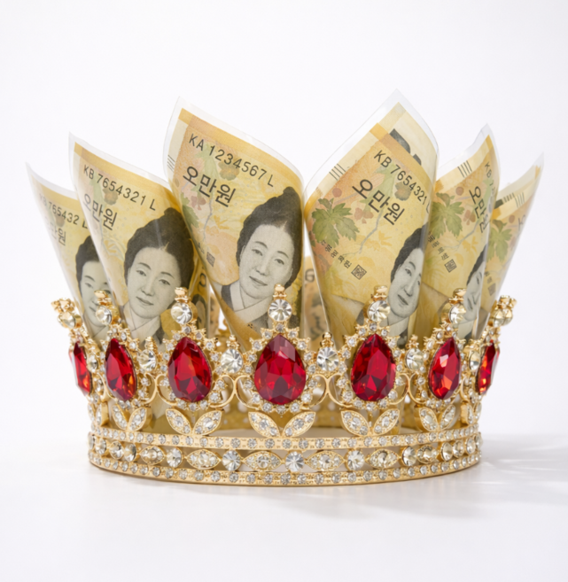 보리도리 부모님 반전 용돈 생일 왕관 환갑 칠순 파티 어버이날 선물, 1세트, A. 퀸 루비