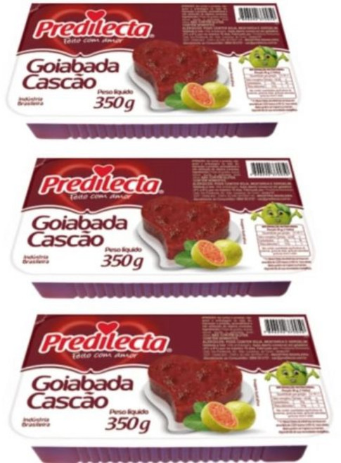 베이커리 잼 일잼 고이아바다 브라질레이라 카스캉 프레디렉타 브라질 바 도스 드 고이아바, 베이커리 잼 일잼 고이아바다 브라질레이라 카스캉 프레디, 350g, 3개