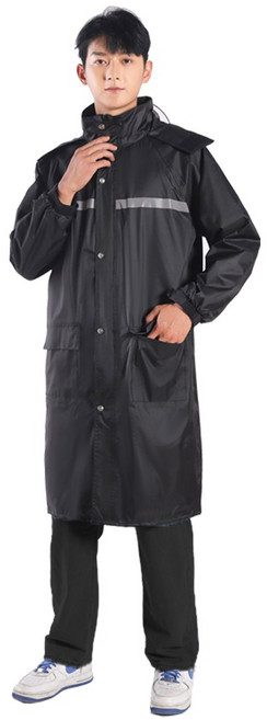 스패로우하우스 프리미엄 남성 여성 공용 레인코트 초강력 방수 전신 빅사이즈 우비 우의 비옷, 블랙