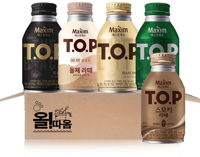 티오피 캔커피 275ml 5종 기획세트 11호(스위트아메리카노+더블랙+마스터라떼+돌체라떼+스모키라떼)