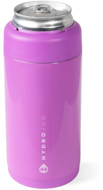 HydroJug 슬림 캔 쿨러 - 2-in-1 단열 캔 쿨러 컵 - 미끄럼 방지 고무 베이스가 있는 스테인리스 스틸 슬림 캔 홀더 - 나사 탑 뚜껑 - 식기세척기 사용 가능 - - 쿠팡