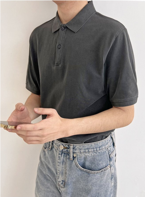 남친 남자 여름 캐주얼 반팔 티셔츠 기본 베이직 데일리 카라 무지 데이트 오피스 일상 심플 휴양지 여행