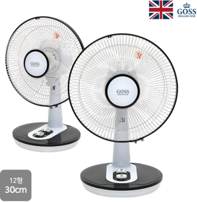 고스 12인치(30cm) 탁상용 선풍기 GSF-7747KN 데스크팬 작은 스탠드 선풍기 캠핑 가정용, 상세페이지 참조, 상세페이지 참조