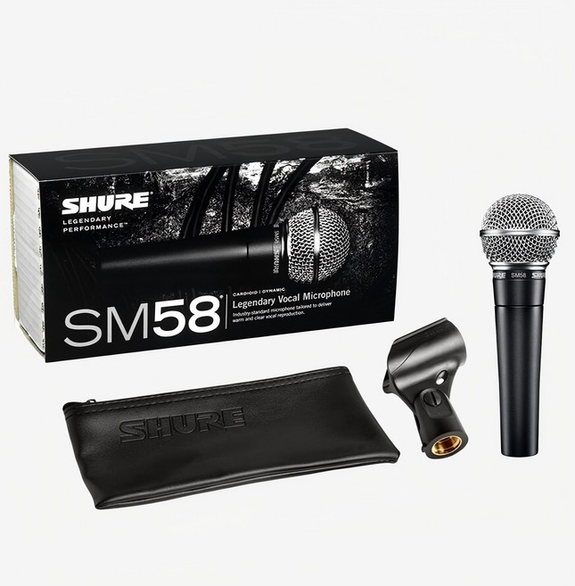 SHURE SM58SK 다이나믹 마이크 보컬용 홈 레코딩 마이크, 스위치있음