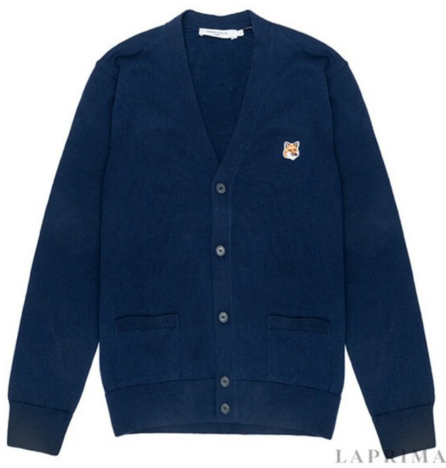 [명품]라프리마 메종키츠네 폭스헤드 패치 가디건 GU00542 KT1036 P480 GU00542KT1036P480