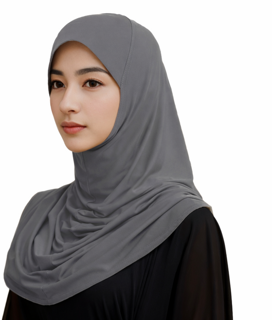 여자 히잡 중동 이슬람 여행 패션 필수품, 베이직그레이, 1개