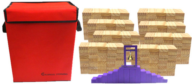 가베가족 원목도미노 416p + 보관함, 1개