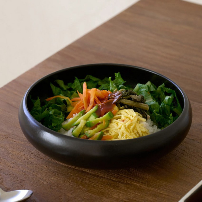 다담 비빔기 비빔밥 샐러드 덮밥 2p, 2개, 블랙