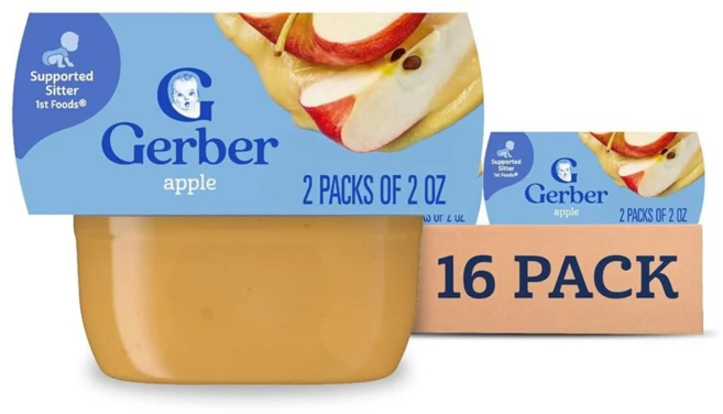 거버 Gerber 1st Foods 천연 이유식 사과 퓨레 GMO 프리 16팩, Apple, 1개, 907g - 쿠팡