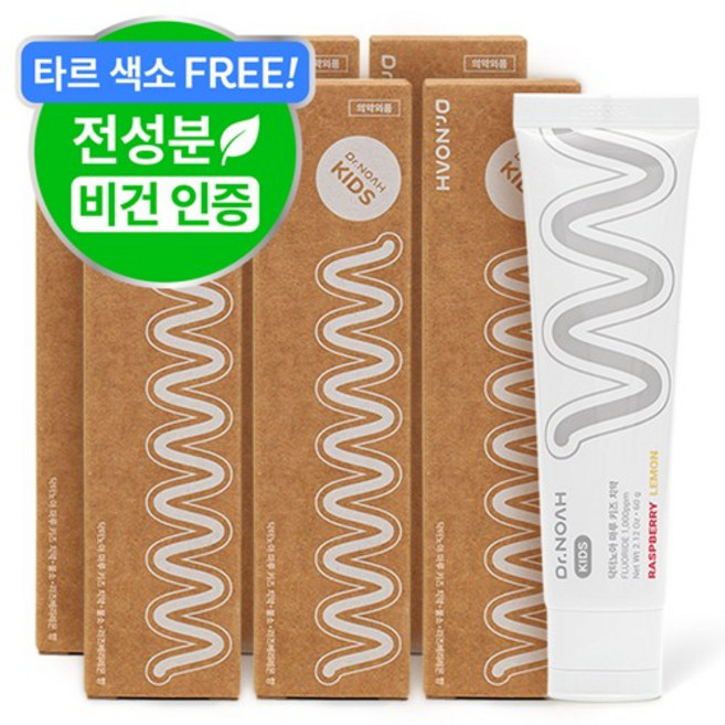 닥터노아 불소 유아 아기 치약 라즈베리 레몬향, 60g, 1, 3개