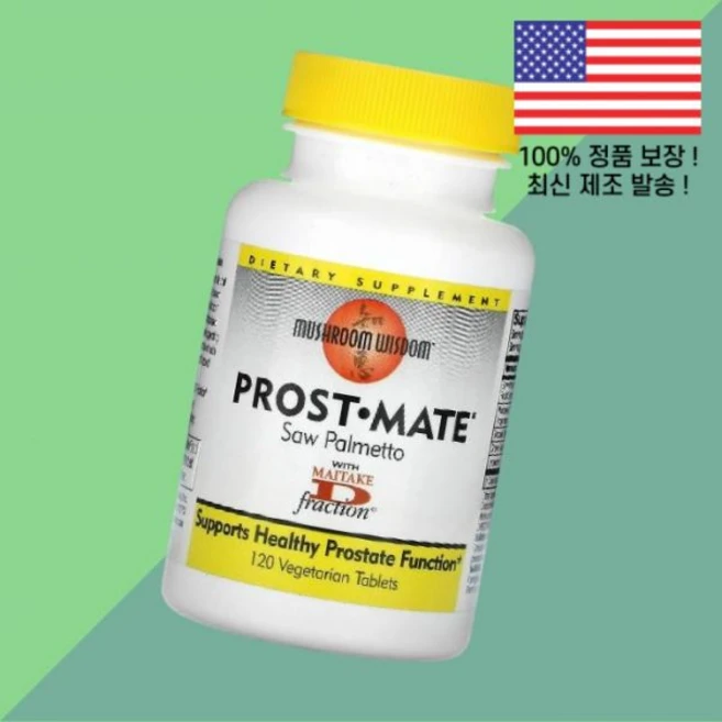 머쉬룸 위즈덤 프로스트 메이트 베지테리언정 120정 Mushroom Wisdom Prost•Mate 120 Vegetarian Tablets, 1개 - 쿠팡