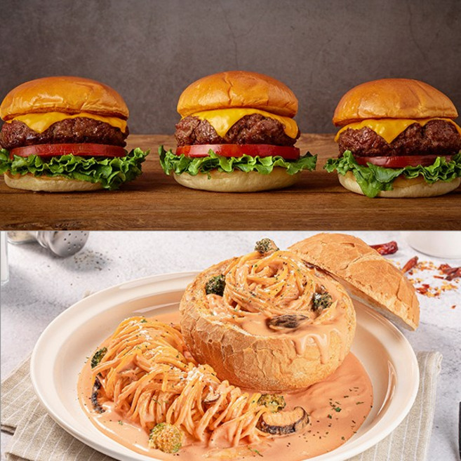 담짜B세트 미국식수제치즈버거+빠네파스타(5인분), 1개