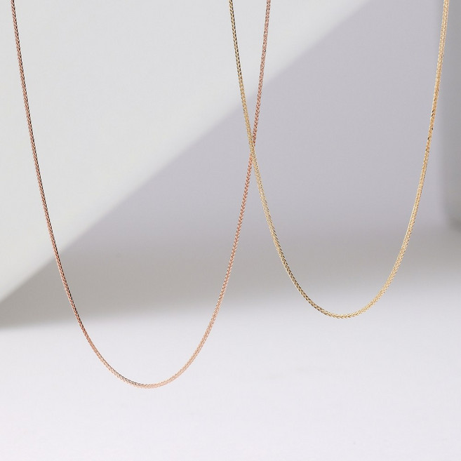 준주얼리 14K18K 트위드 데일리 체인 목걸이 베이직 목걸이 기본 디자인