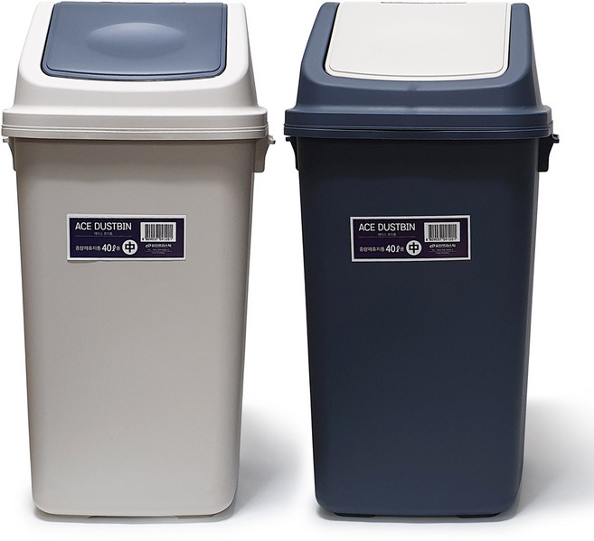 유진 에이스휴지통 사각휴지통 (소 중 대) 30L 40L 50L 쓰레기통 업소용 사무실, 베이지