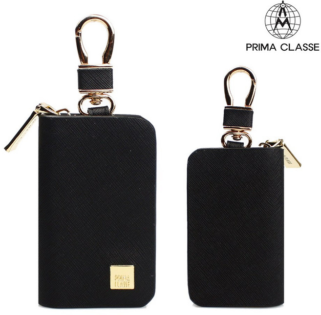 프리마클라쎄 PK-005_BLACK 가죽 자동차 스마트키홀더 키홀더, 블랙