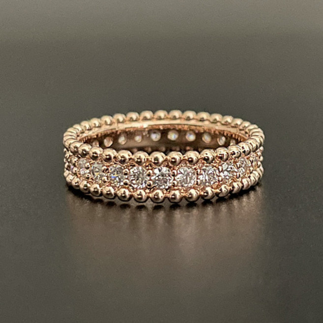 볼드 큐빅 테니스반지 미니볼 레이어드 가드링 9호~19호(홀수단위) 여자친구 선물