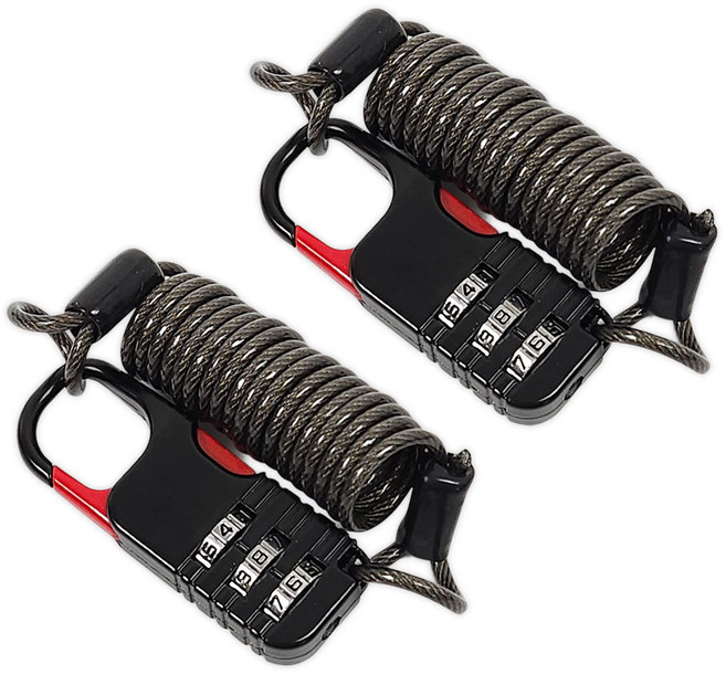 코지노마드 캐리어 와이어 자물쇠 2개 자전거 여행용 도난방지 WL-01