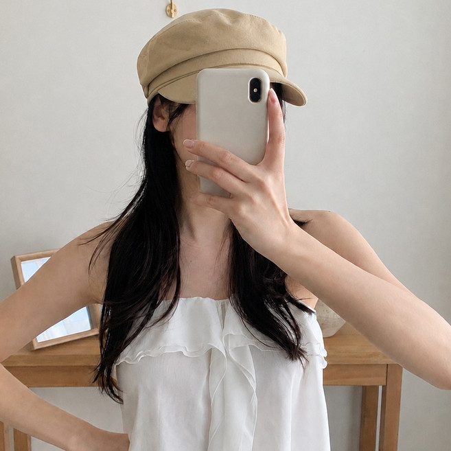 여성 코튼 마도로스 헌팅캡 군모 캐주얼 챙모자 데일리 꾸안꾸 여행룩 봄여름가을 빈티지 캡모자