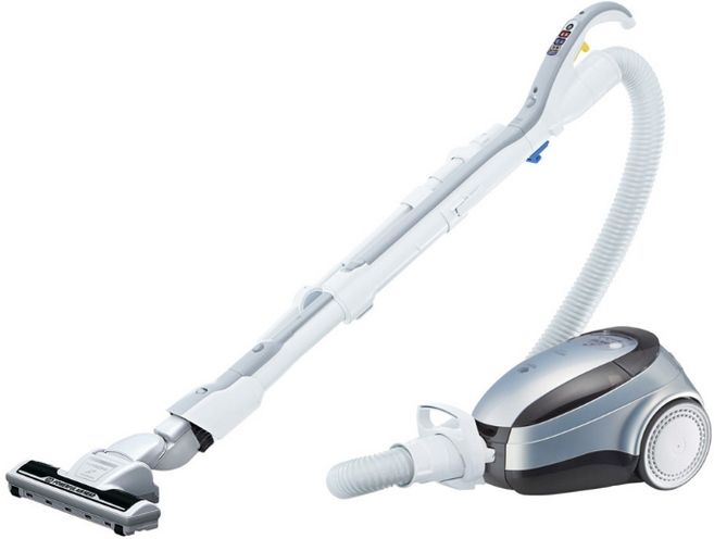 HITACHI 日立 610W免紙袋吸塵器 強勁吸力 HEPA濾網, 鈦銀, CVSK11T