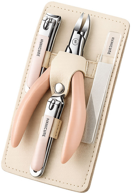 클라로 마카롱 네일 니퍼 세트, 1세트, 핑크