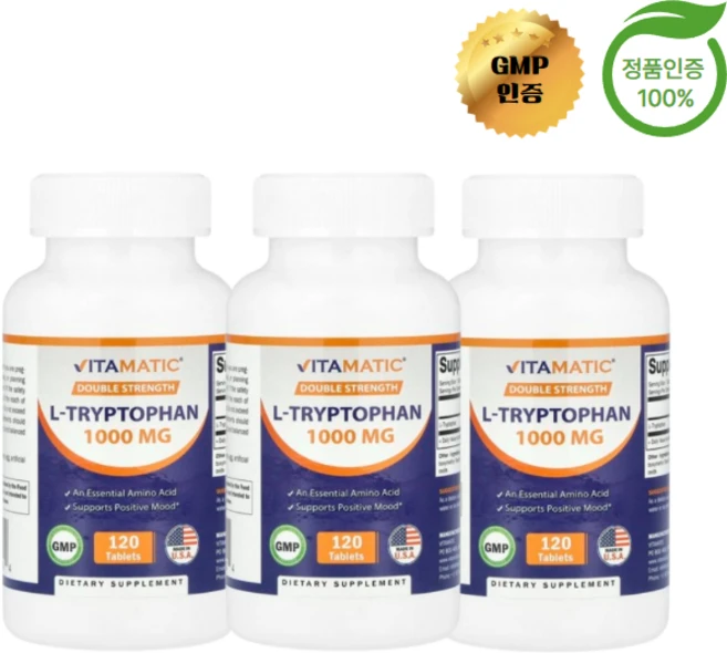 2+1 바이타매틱 L트립토판 1000mg 120정, 3개 - 쿠팡