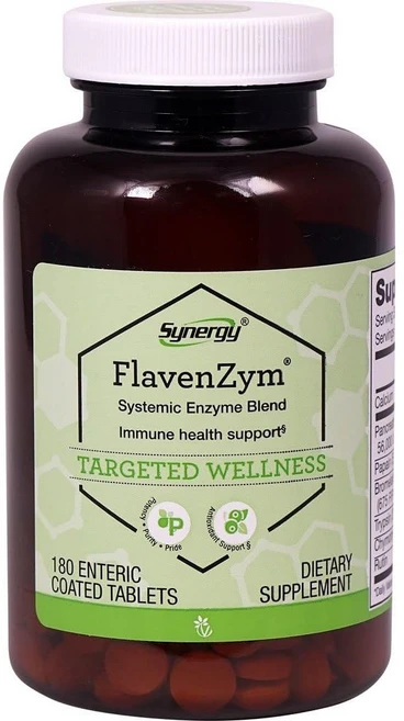 비타코스트 FlavenZym 엔자임 브로멜라인 루틴 칼슘 파파야 180타블렛, 1개, 180정 - 쿠팡