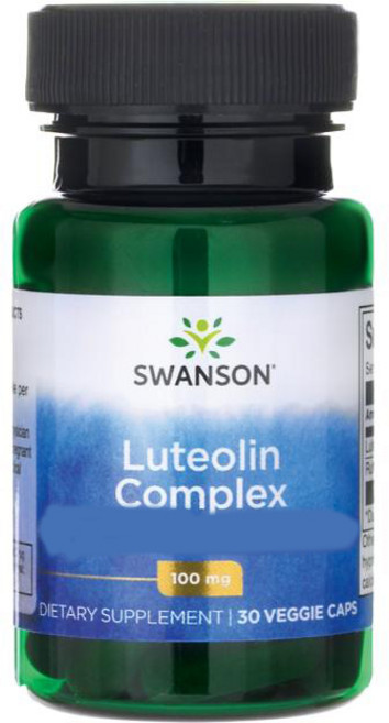 Swanson 斯旺森 木犀草素複合素食膠囊 100mg, 30顆, 1罐
