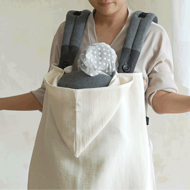 아기띠 봄달 블랭킷 올인원 스트랩포함, 3겹 인견 별달(스트랩포함)