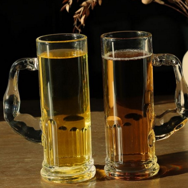 유리 맥주 잔 대용량 유니크 600ml 팔뚝 맥주 잔 감성 술집 바베큐 파티용 특이한 술잔 캠핑, 팔뚝 맥주컵 600ml