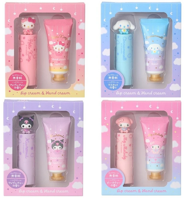 25FW NEW 산리오 캐릭터 립밤&핸드크림 세트(산리오베이비), 1개, 34g, 마이멜로디세트 - 쿠팡
