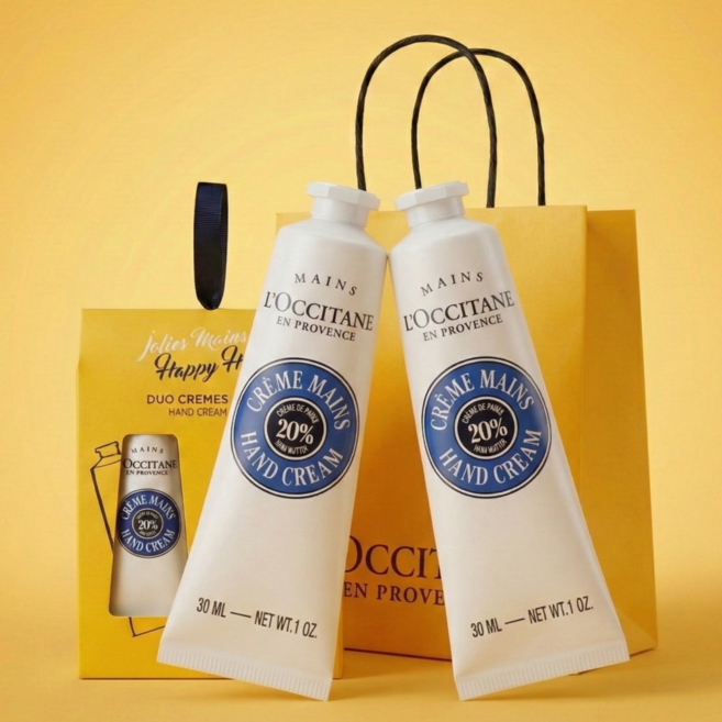 록시땅 핸드크림 선물용 시어버터 기프트 세트 (본품+선물포장+쇼핑백), 1세트, 30ml