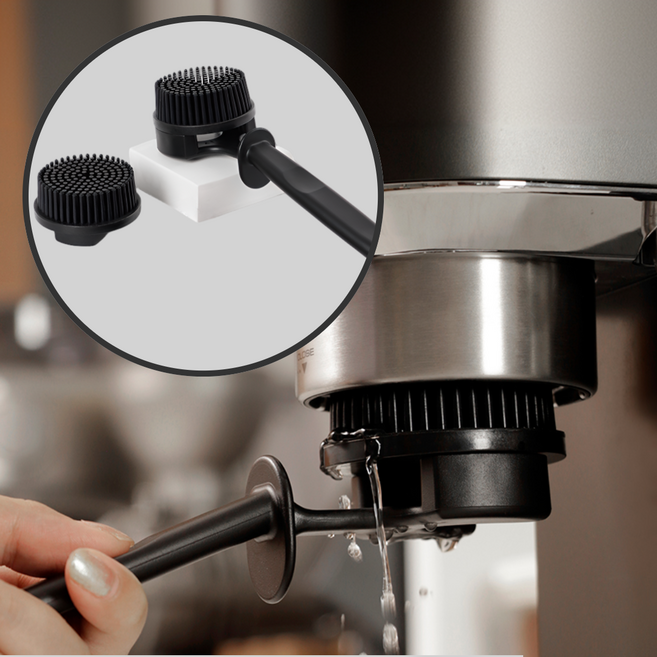 알티 커피머신 청소 실리콘 브러쉬, 1세트, 51/54mm본품+브러쉬헤드