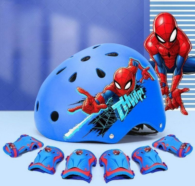 주디 인라인 스케이트 자전거 헬멧 보호장비, 스파이더맨