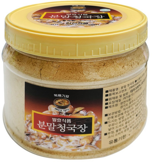 완전식품 뚝배기표 가루 분말청국장 500g, 1개