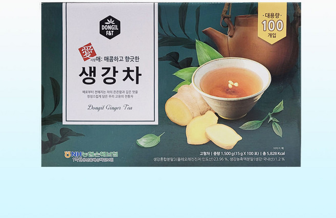 동일 애 생강차 100T X 2개 200T 대용량 국산차, 100개입, 15g