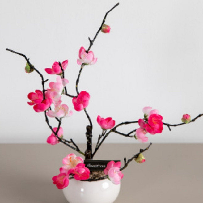 매화화분Bset 30cm 조화 인테리어, 2개, 핑크