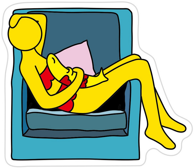 아이디얼 월드 띠부띠부씰 스티커 101종, 1개, 29_SOFA REST TIME