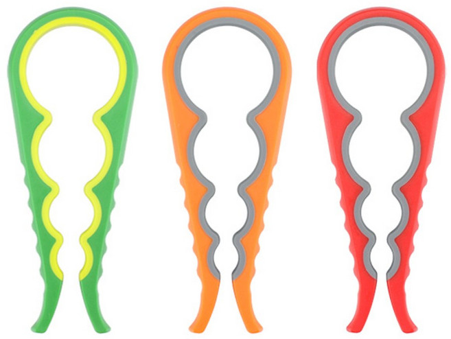 청년마켓 다용도 만능 뚜껑 오프너, 3개, 그린오렌지레드