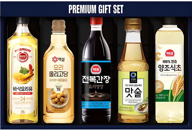 해표 푸드5종 식용유맛술 식초간장올리고당, 1세트