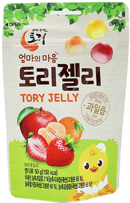 엄마의 마음 유기농 과즙 토리젤리 아기젤리, 1개, 50g