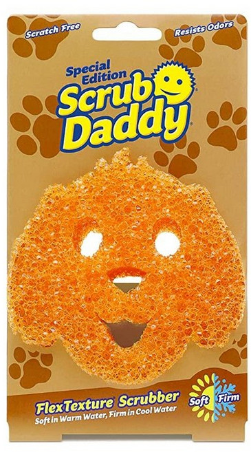 Scrub Daddy Special Edition Pets Dog - 긁힘 방지 다용도 접시 스폰지 - BPA 프리 및 폴리머 폼으로 제작 - 얼룩 및 냄새 방지 주방 스폰지, 개, 1개