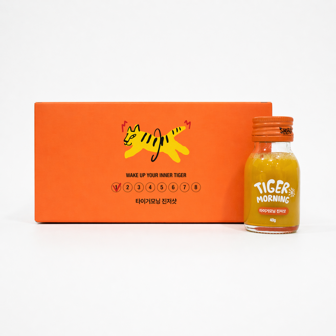 타이거모닝 진저샷 미니보틀, 40g, 8개