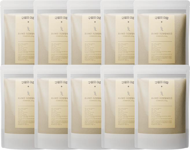 구월의아침 쪄서볶은 귀리분말쉐이크 귀리미숫가루 선식, 500g, 10개