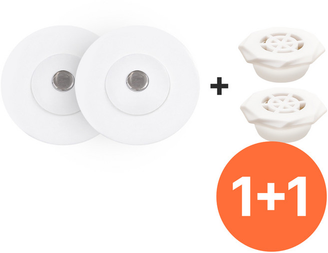 [1+1] 베이직365 악취차단 벌레방지 세면대 마개, 1세트