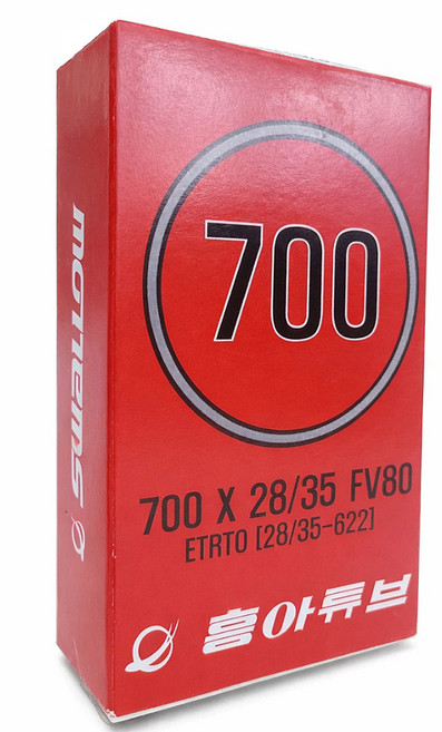 흥아타이어 프레스타 로드 자전거용품 튜브 700 X 28/32C FV80, 1개